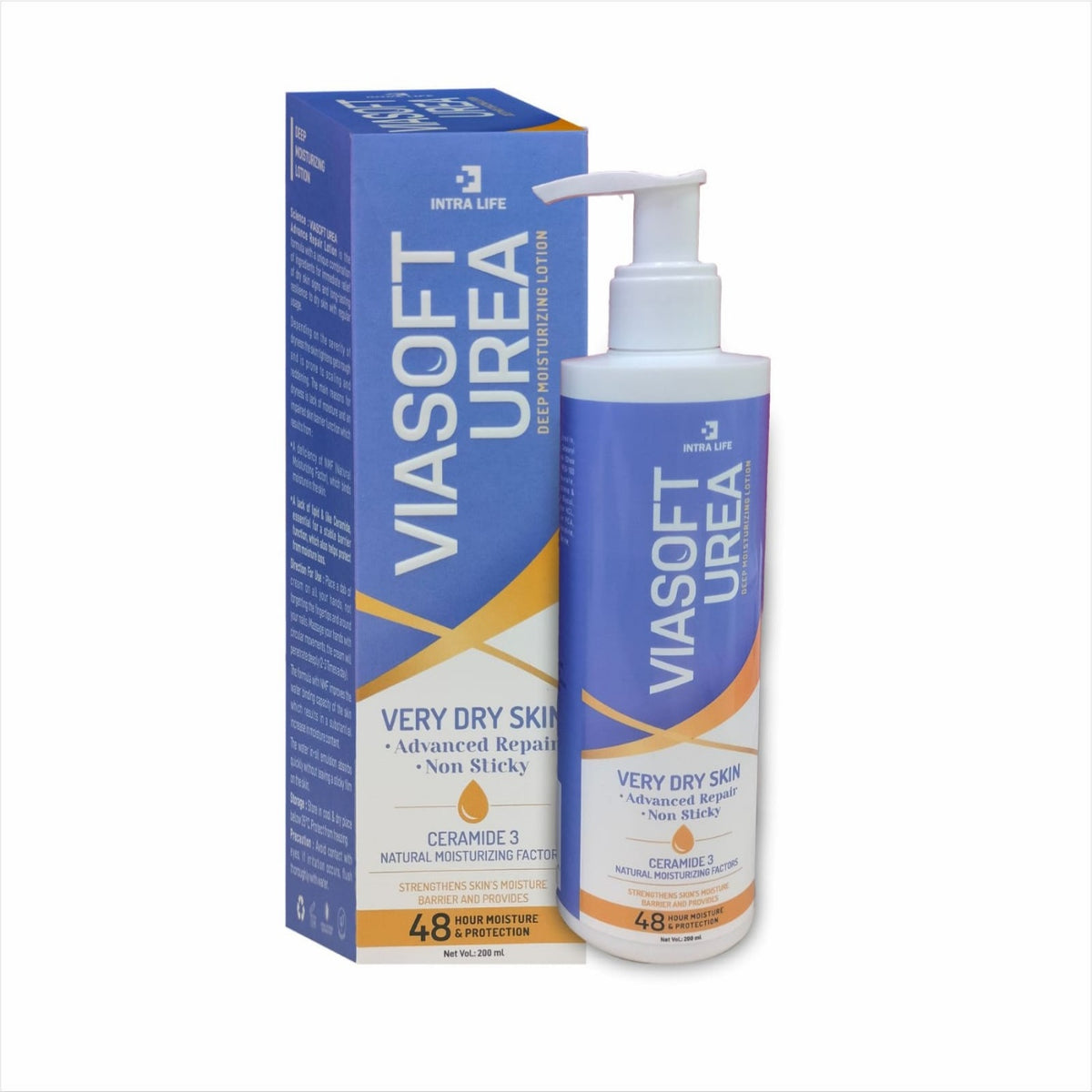 Viasoft Urea Moisturizing Lotion for Very Dry Skin | Deep Hydration & Advanced Skin Barrier Repair | With Urea, Shea Butter & Ceramide NP | Non-Sticky Body Lotion | 200 m
