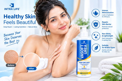 Viasoft Urea Moisturizing Lotion for Very Dry Skin | Deep Hydration & Advanced Skin Barrier Repair | With Urea, Shea Butter & Ceramide NP | Non-Sticky Body Lotion | 200 m
