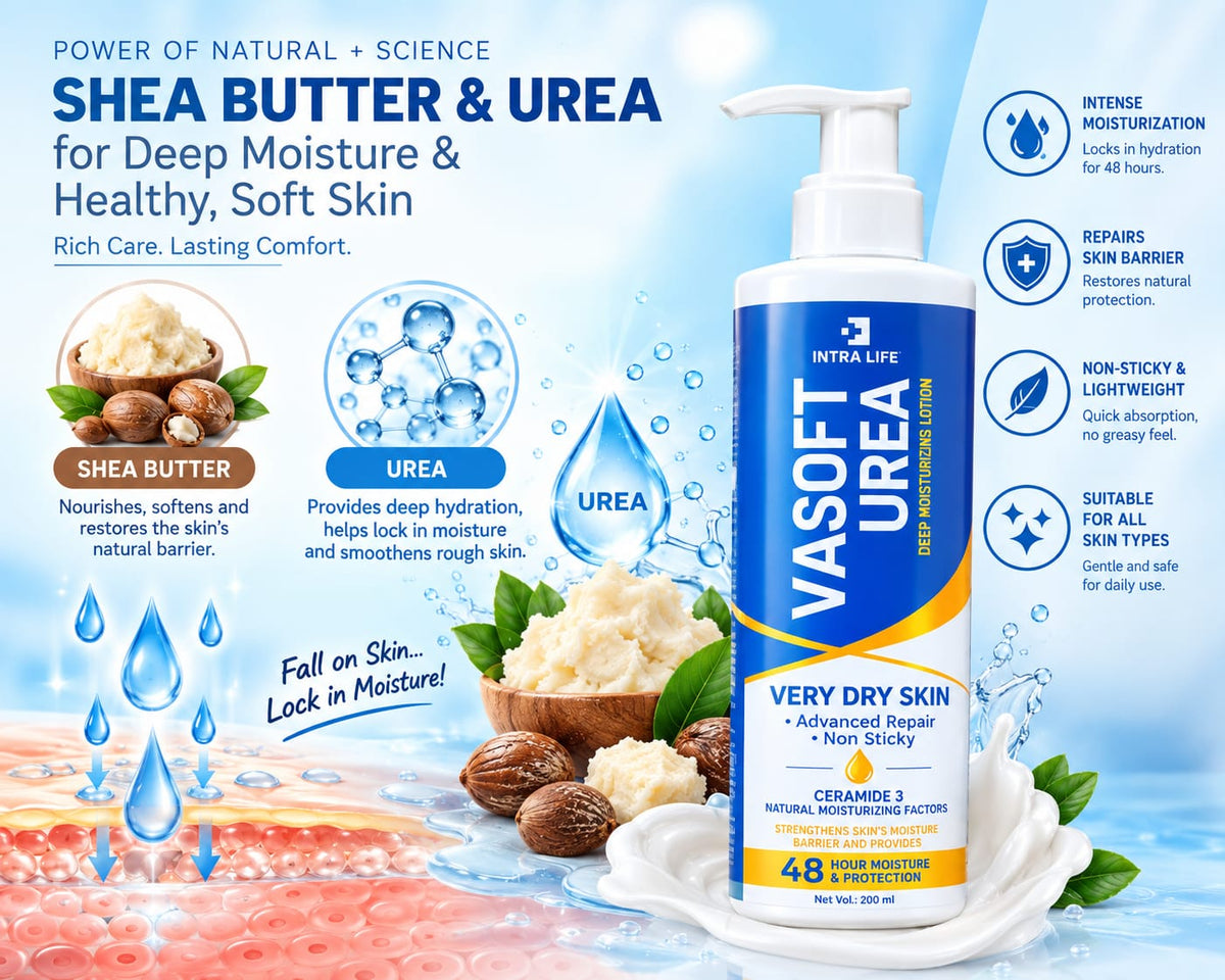 Viasoft Urea Moisturizing Lotion for Very Dry Skin | Deep Hydration & Advanced Skin Barrier Repair | With Urea, Shea Butter & Ceramide NP | Non-Sticky Body Lotion | 200 m