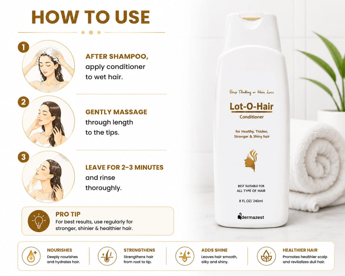 LOT O Hair Conditioner 240ml – Nourishing & Smoothing for Dry, Frizzy Hair