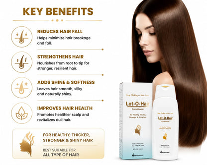 LOT O Hair Conditioner 240ml – Nourishing & Smoothing for Dry, Frizzy Hair
