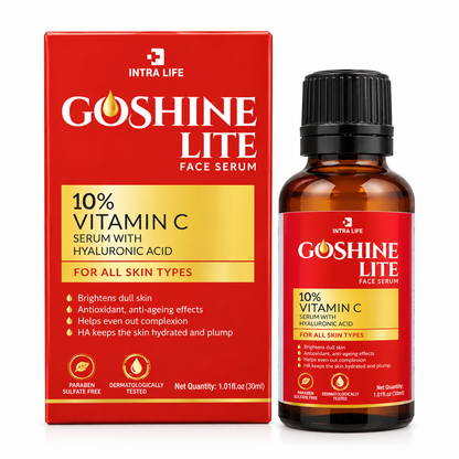 Goshine Face Serum With 10% Vitamin & Hyaluronic Acid 30ml